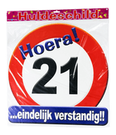 Deurbord 21 Jaar Verkeersbord 50cm
